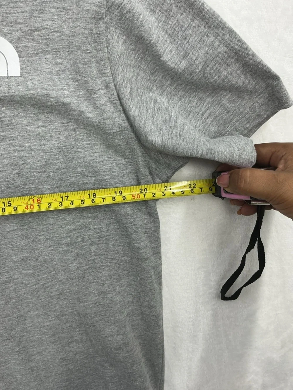 The North Face Men's Short-Sleeve Crew Tee in Gray with White Logo 819